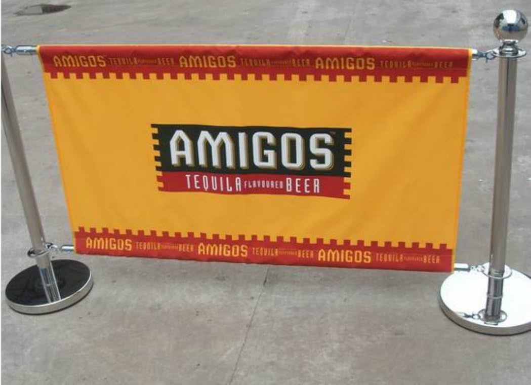 Custom Printed Mesh 500gsm Banners (one-Side) Cafe & Queue Barriers (Small 1200mm Mesh(Pack of 3))