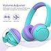 immagine 6Cuffie Bluetooth per bambini gorsun con regolatore di volume 85dB, Cuffie Bluetooth senza fili per bambini con microfono, Cuffie per bambini over-ear stereo bluetooth pieghevoli viola