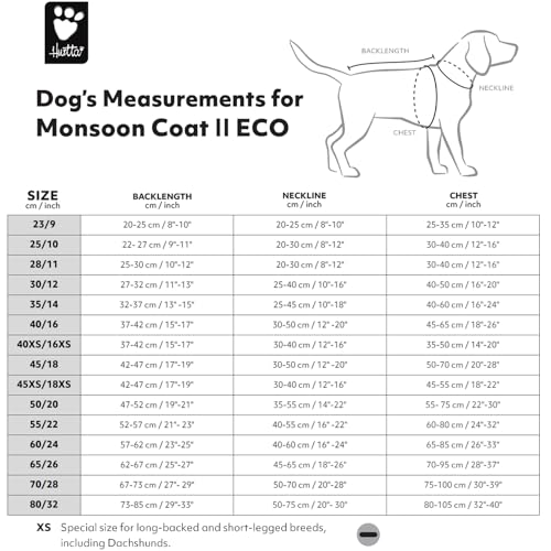 Hurtta Monsoon Coat II Hundemantel ECO (Desert, 55 cm)