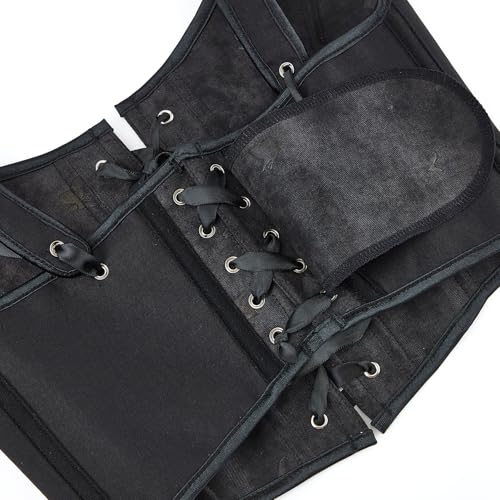 Renaissance-Lace-Up-Tank Bustier-Corset-Tops for Women - Vintage Sleeveless Square-Neck Vest Corset Sexy Clubwear 5