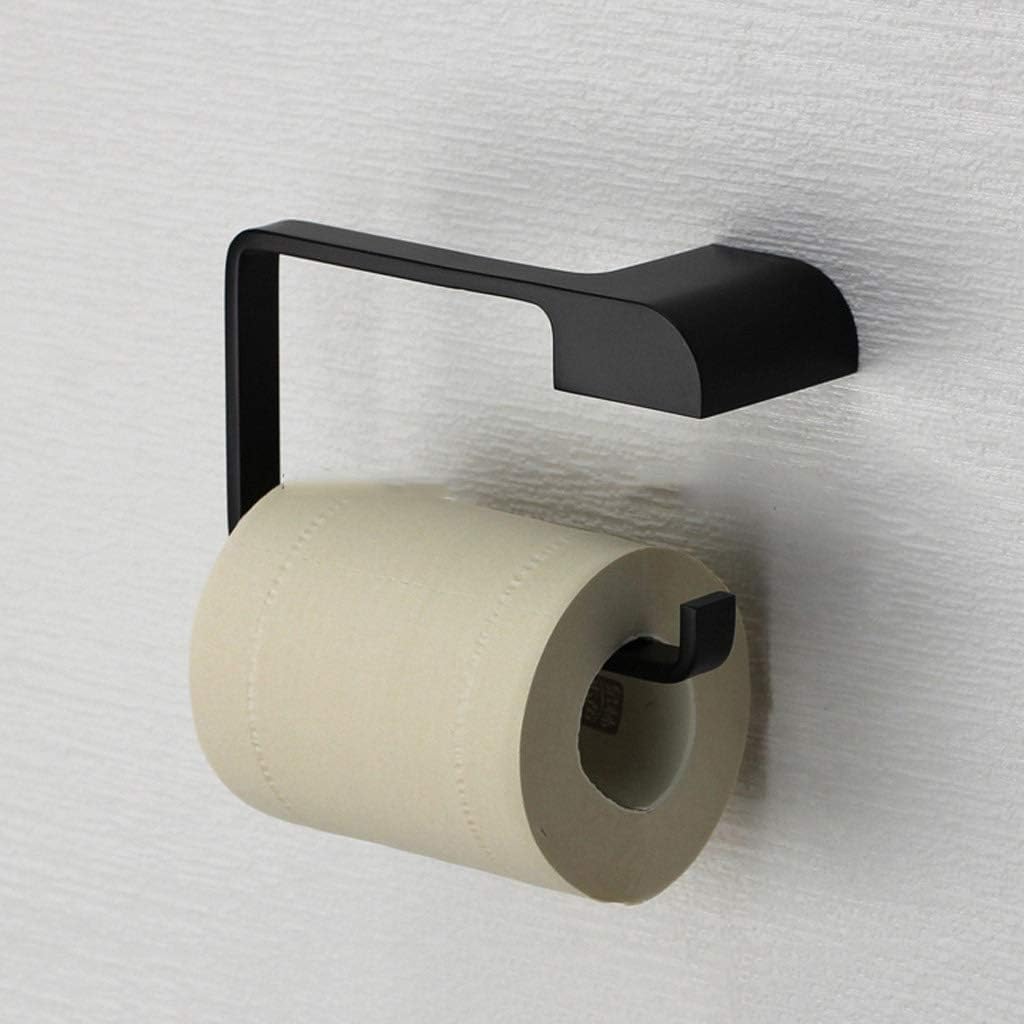 Portarotolo di Carta igienica da Parete, Porta fazzoletti, portarotolo da Bagno Nero, portarotolo in Acciaio Inossidabile, Vassoio per la casa