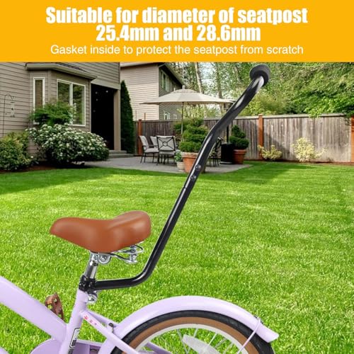 ZUKKA Fahrrad Training Universal Schubstange Trainer Handle Balance Push Bar Fahrrad Lernen Handle Push Bar für Fahrrad-Unisex Erwachsene,Schwarz