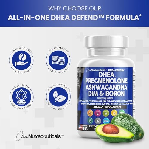 Clean Nutraceuticals DHEA SUPPLEMENT 200Mg Supplement Pregnenolone 100Mg thumb #5