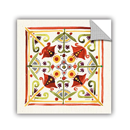 Anne Tavoletti 'Fall Blooms Tile IV' Mural de pared extraíble, 24 x 24 cm
