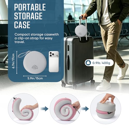 Premium Travel Neck Pillow Cooling Ice Silk Memory Foam Cervical Pillow - image 6