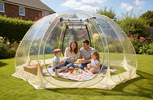 Lenotos Pop Up Bubble Tent, 12 x 12 FT Instant Igloo Tent Suitable for 8-10 People, Screen House for Patios, Cold