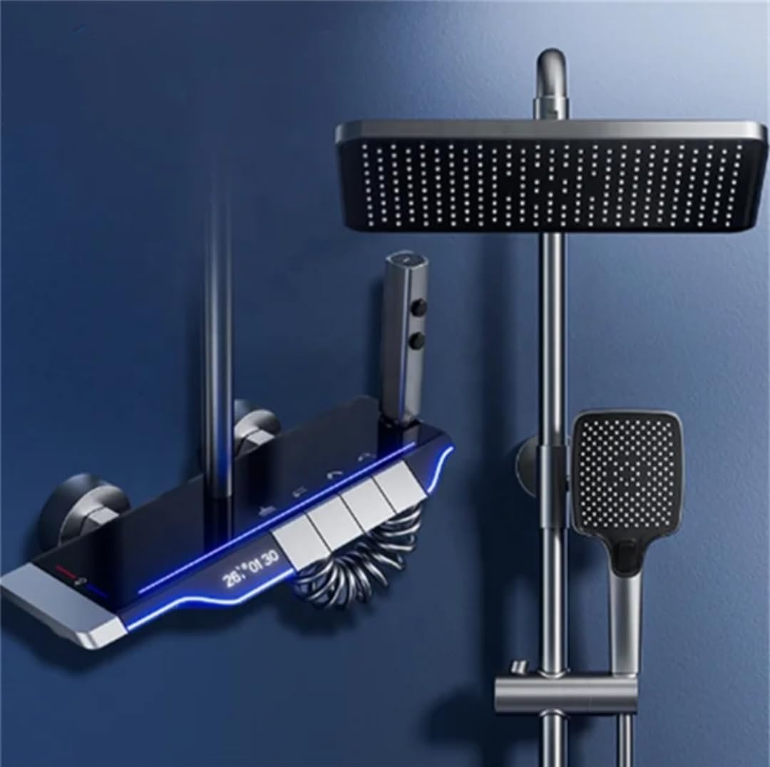 NextGen digital 4 function shower set with led light, shower set, shower system, shower panel, shower tower, rainfall shower, waterfall shower