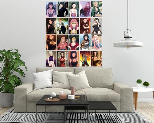 Image of Posters Inc Pack Of 20 Anime Waifu Posters,Wall Decoration Items For Living Room, Cute Wall Posters For Home Decoration items, Gifts For Men And Best Friend, 8x12 Inches Size, 300 GSM Paper
