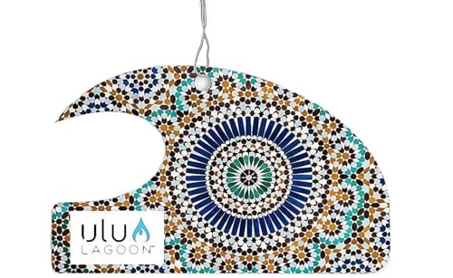 Image of ulu Lagoon Hanging Car Air Freshener | Tropical Beach Coconut Surf Wax Scent Mini Wave | Long Lasting Car Freshener, Closet and Beyond | Made In USA | 3 Pack (Marrakesh)