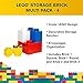 LEGO Storage Brick Multi Pack (4 Piece), Bright Red/Bright Blue/Bright Yellow/White (40150601)
