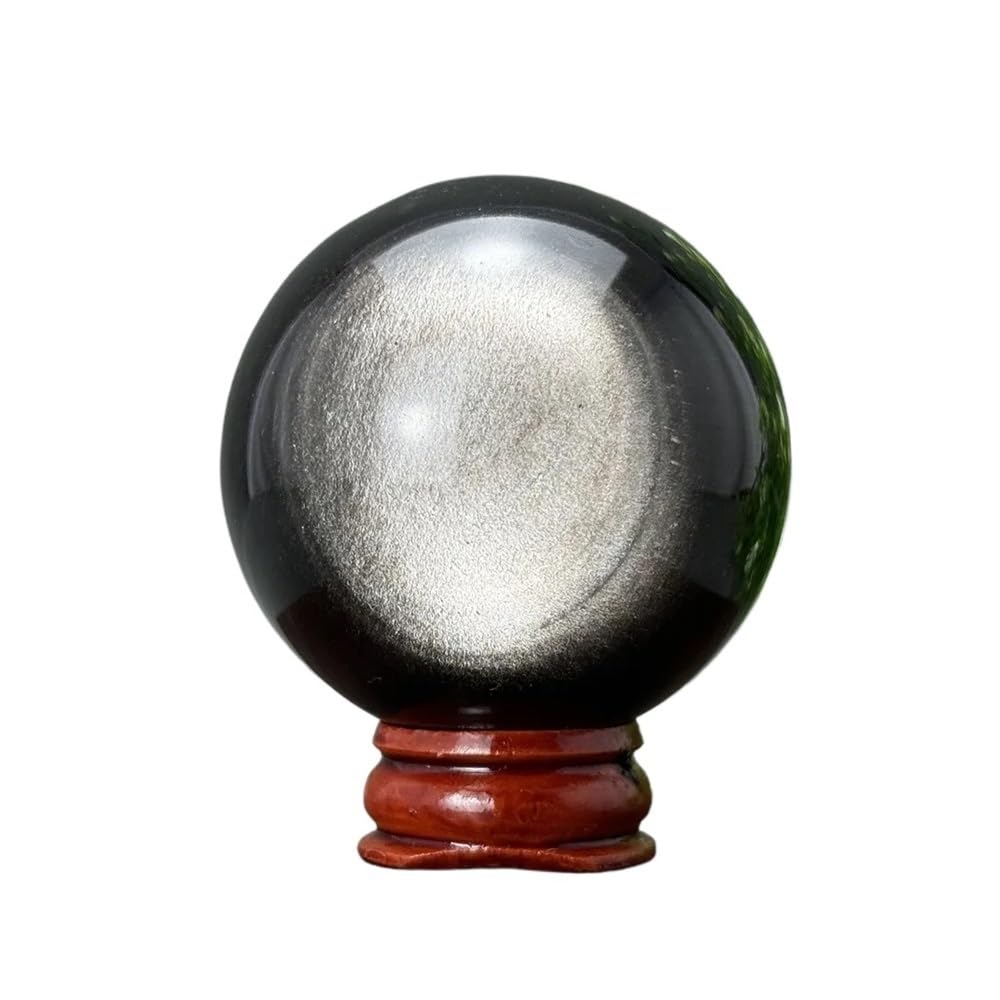 NHKSFBLQ 1pc 800-850g Silver Sheen Obsidian Sphere Crystal Ball