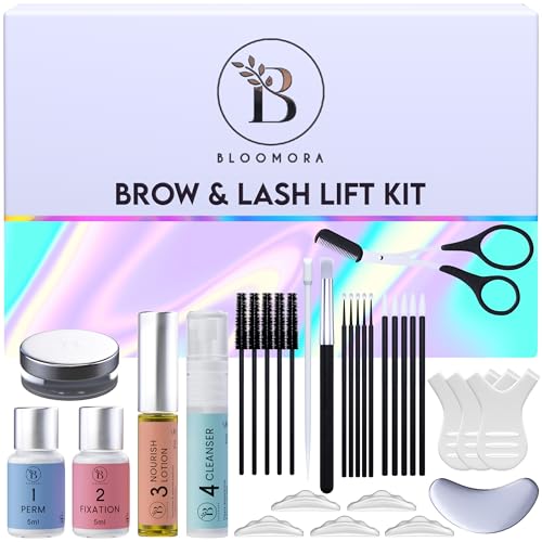 Lifting Pestañas Kit Profesional, DIY Lifting Pestañas y Cejas, Dura 6 8 Semanas, 15 Usos, Kit de Laminación de Cejas 2 en 1, Lash Lift y Brow Lamination   BLK2