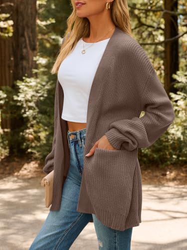 Image of LILLUSORY Womens Oversized Cardigans Soft Knit Cardigan Sweater with Pockets