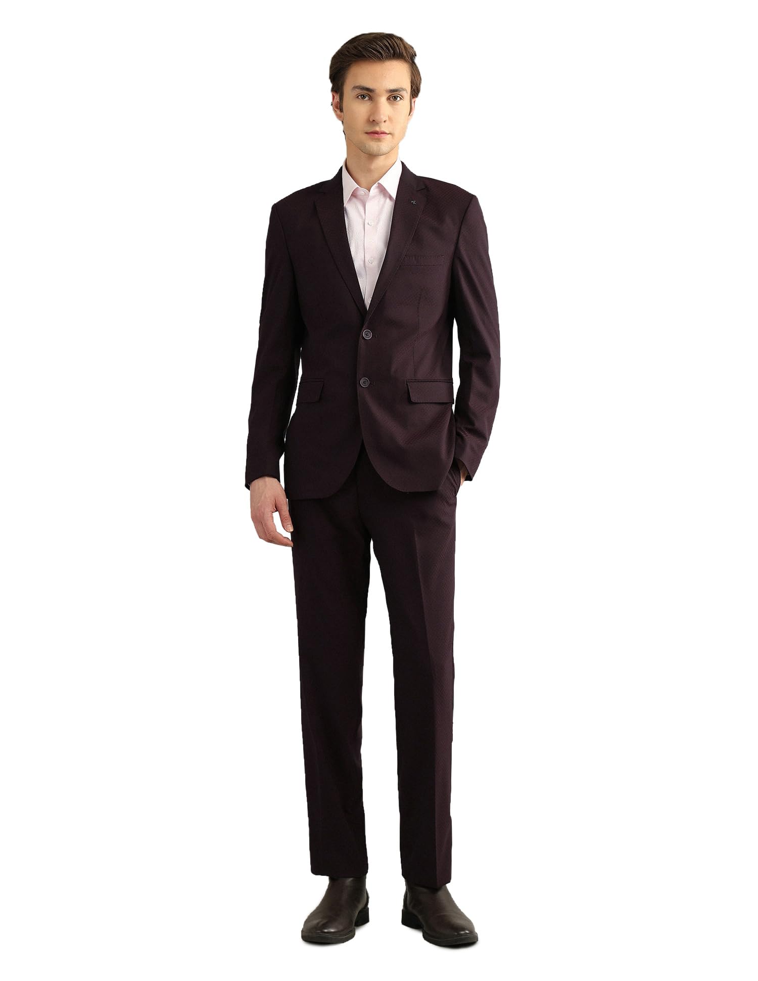 arrow Men's Wool Business Suit Pants Set-picture-39