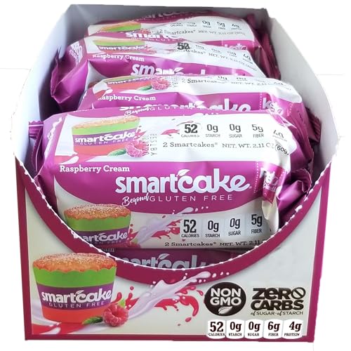 Smart Baking Company SmartCake, Sugar Free, Gluten Free, Low Carb, Keto Dessert (Raspberry Cream, 16 CT)