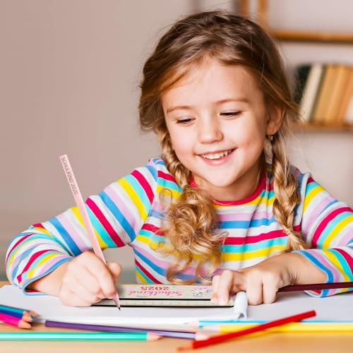 BOFUNX Lesehilfe Kinder 1 Klasse Lesehilfe Schulkind 2025 Personalisiert Holz Lesezeichen Leselineal + Bleistift zur Einschulung Kinder Schulanfang Geschenkidee Schultüten Füllung