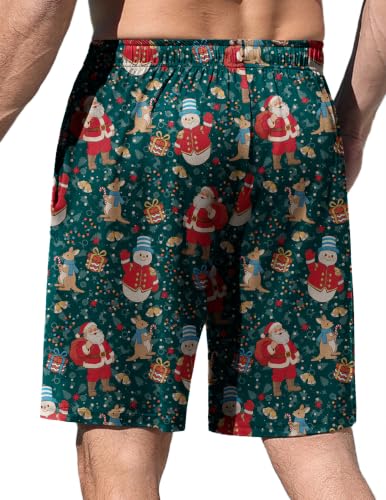 Image of Ekouaer Men's Pajama Shorts Soft Sleepwear Bottoms Pj Shorts with Pocket
