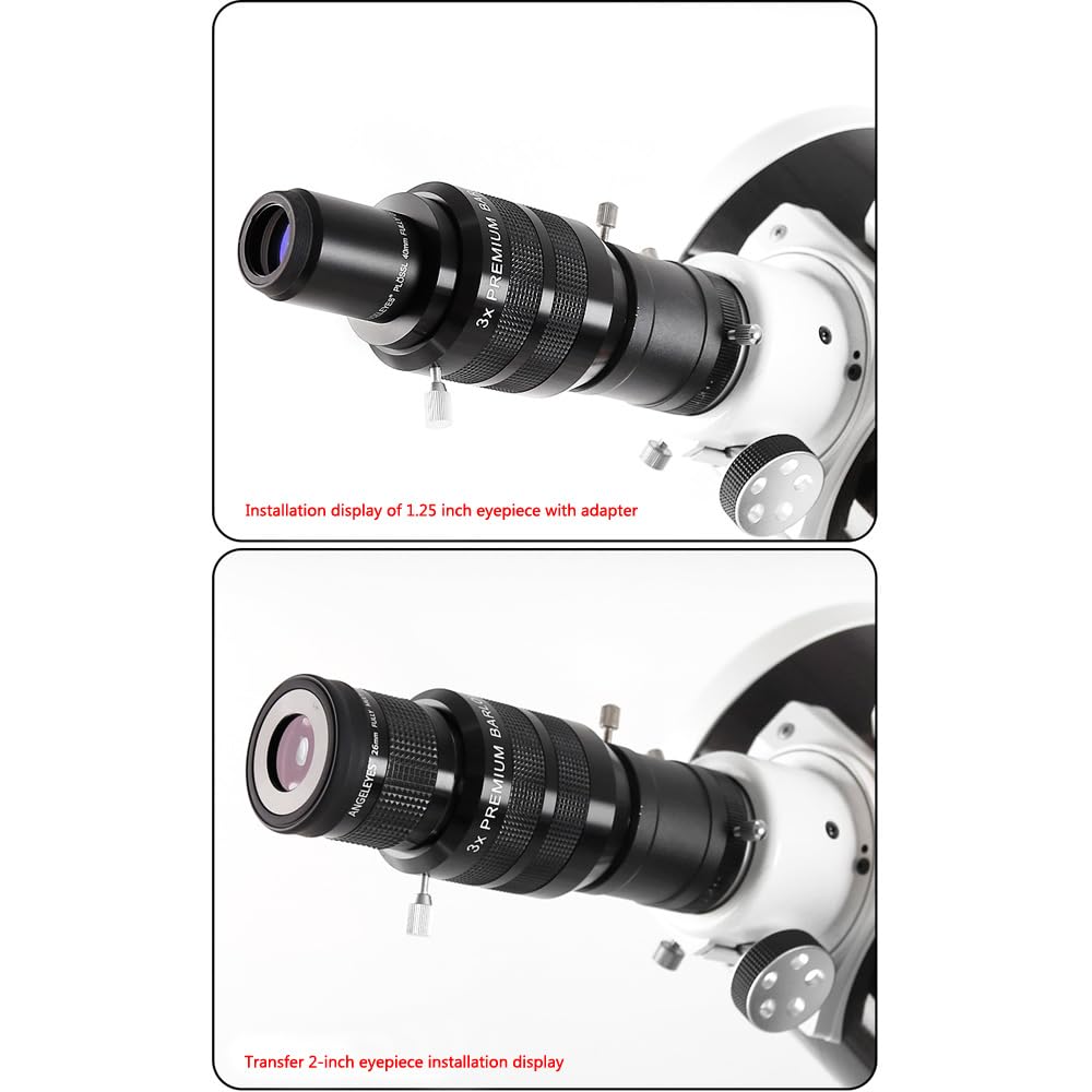 Obiettivo Barlow 3X Apo da 2" con adattatore da 3,2 cm - Ottica a 4 elementi multistrato