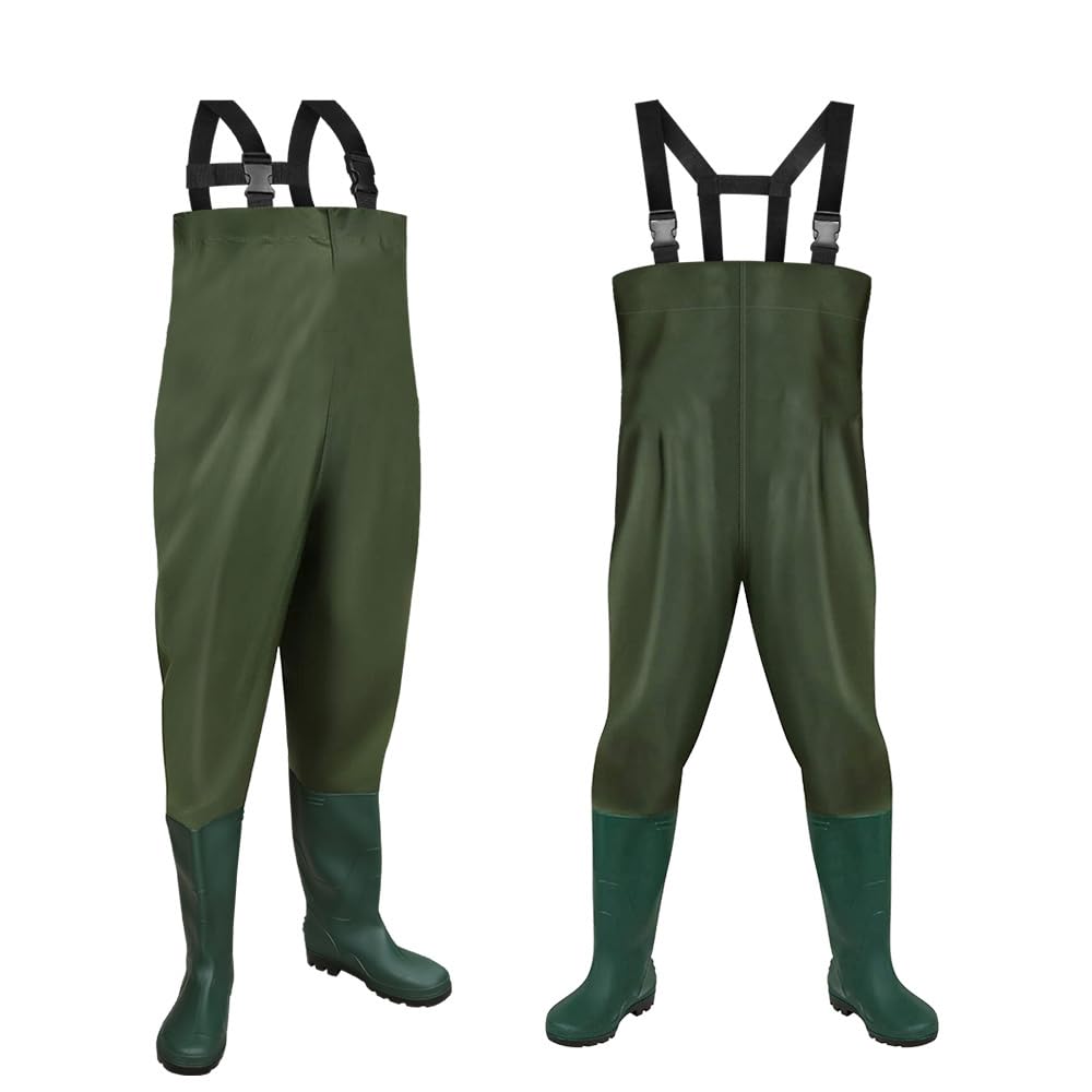 Pantaloni da pesca da uomo con stivali di gomma, impermeabili e traspiranti, diverse misure, caccia, pesca a mosca, sport acquatici
