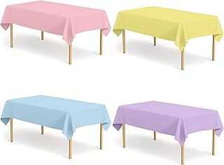 30+ Dining Room Decor Ideas Featuring Marble Tables 34 4 Pack Pastel Color Tablecloths Assorted Color Table Cloth Rectangle Dis...