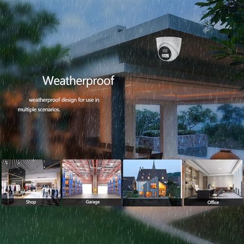 Andoer 4MP POE IP Camera Security Camera Monitor Camera Infrared Night Vision 3.6mm Wide Angle Lens Indoor Outdoor Surveillance Camera with One-way Audio Microphone Wall Mountable - Image 2