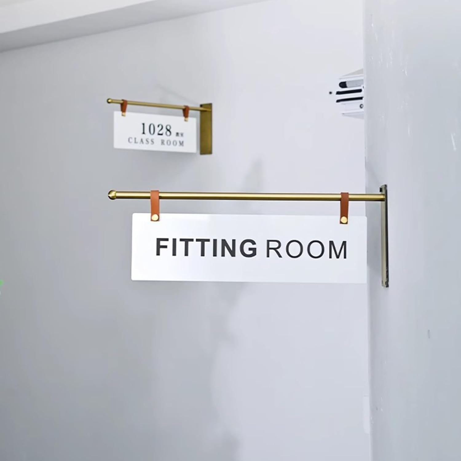 Cartel Para Probador Comercial, Cartel Para Puerta De Vestuario, Cartel De Doble Cara De 13,8 X 4 Pulgadas, Barra Metálica Para Colgar, Para Tienda De Ropa, Uso Interior O Exterior, Uso Comercial