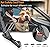 Eyein Dog Seat Belt, 2 in 1 Attachment Dog Car Harnesses Belt, Hook Latch Bar & Seatbelt Buckle with Anti Shock Elastic Nylon Bungee Buffer, Adjustable Reflective Duty Pet Safety Belts for Vehicle