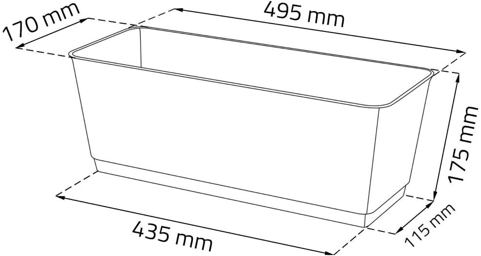Rammento Fioriera da appendere con effetto rattan bianco, 50 cm, resistente ai raggi UV, con riserva d'acqua, capacità 12 litri, perfetta per fiori, erbe, arbusti su recinzioni, davanzali o terrazze