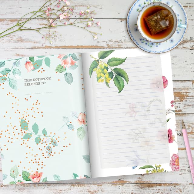 Daphne's Diary Notebook Set of 3 Fruit & Flowers | A set of 3 colorful, inspiring notebooks with lined paper in sizes A4, A5, and A6 | Perfect for your creative ideas, notes, and plans!      Office Product