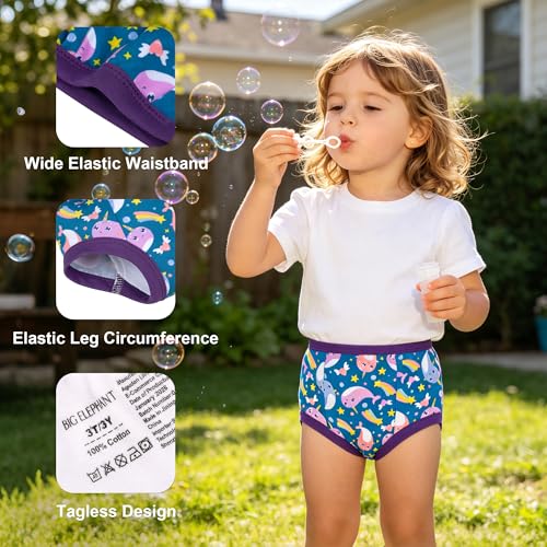 Image of BIG ELEPHANT Toddler Training Pants, Soft Cotton Absorbent Training Underwear for Baby Boys & Girls