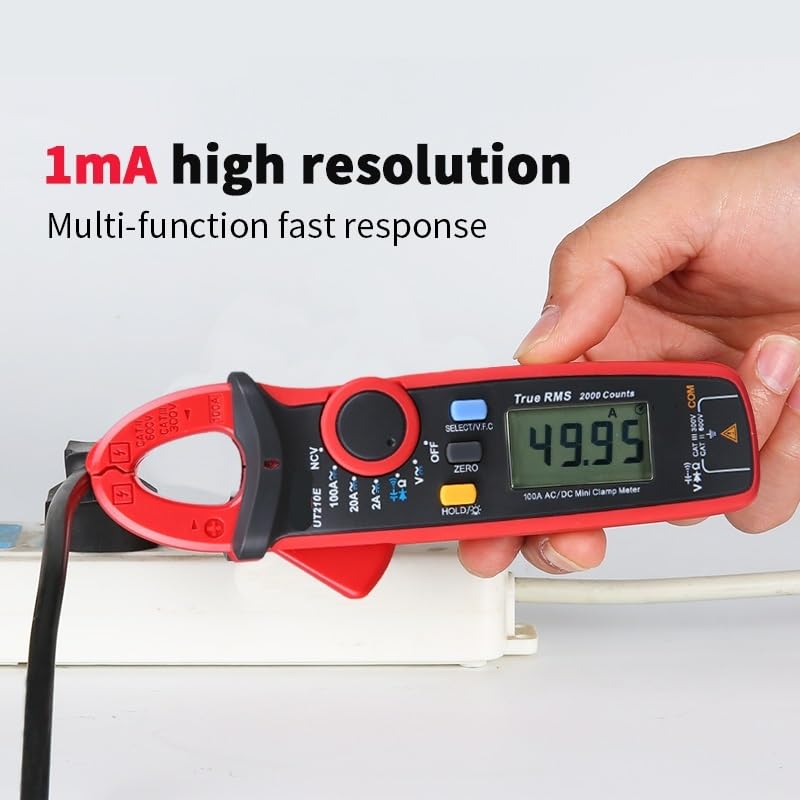 Mini miernik cęgowy UT210E cyfrowy True RMS AC/DC tester napięcia prądu VFC pojemność bezdotykowa