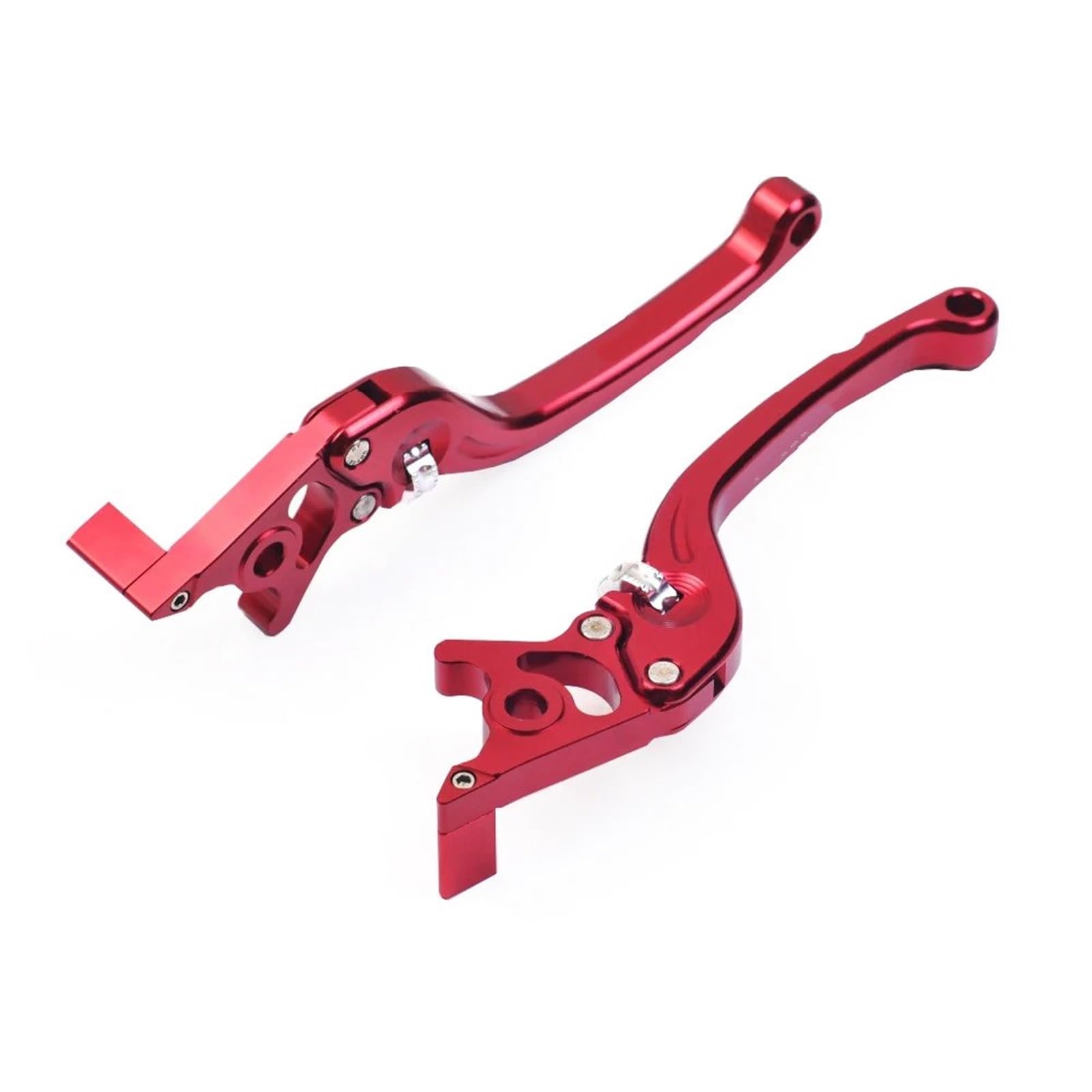 Hguvsjd CNC Motorcycle Modified Double Disc Lever Scooter Electric Bike Modification Motorcycle Brake Lever(Red)