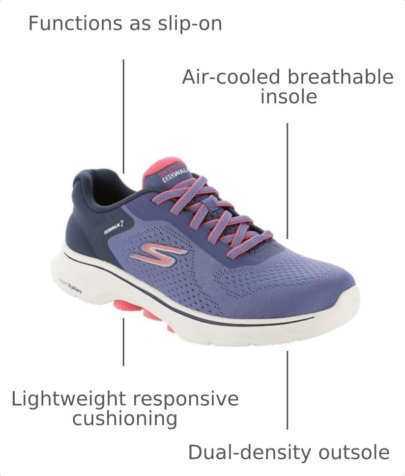 Image of Skechers Women's Go Walk 7 - Cosmic Waves Athletic Walking Sneaker