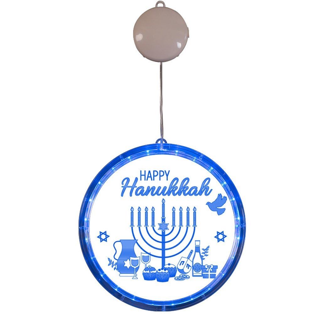Luces de ventana para Hanukkah que iluminan tu salón en fiestas