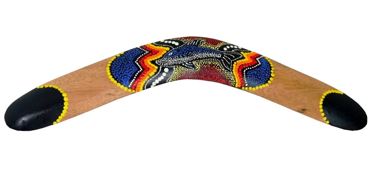 Amazon | ブーメラン シャ－ク柄 オーストラリアお土産 アボリジニ A