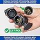 13 auf 7-pol Adapter Stecker, Set mit Parking Cover, Steckverbindung 7pol Anhängerstecker zu 13 Pol Auto Steckdose, 13-7 Pin Anhängeradapter nach ISO 11446 und 1724 genormt, AHK Verbinder 12 V Systeme