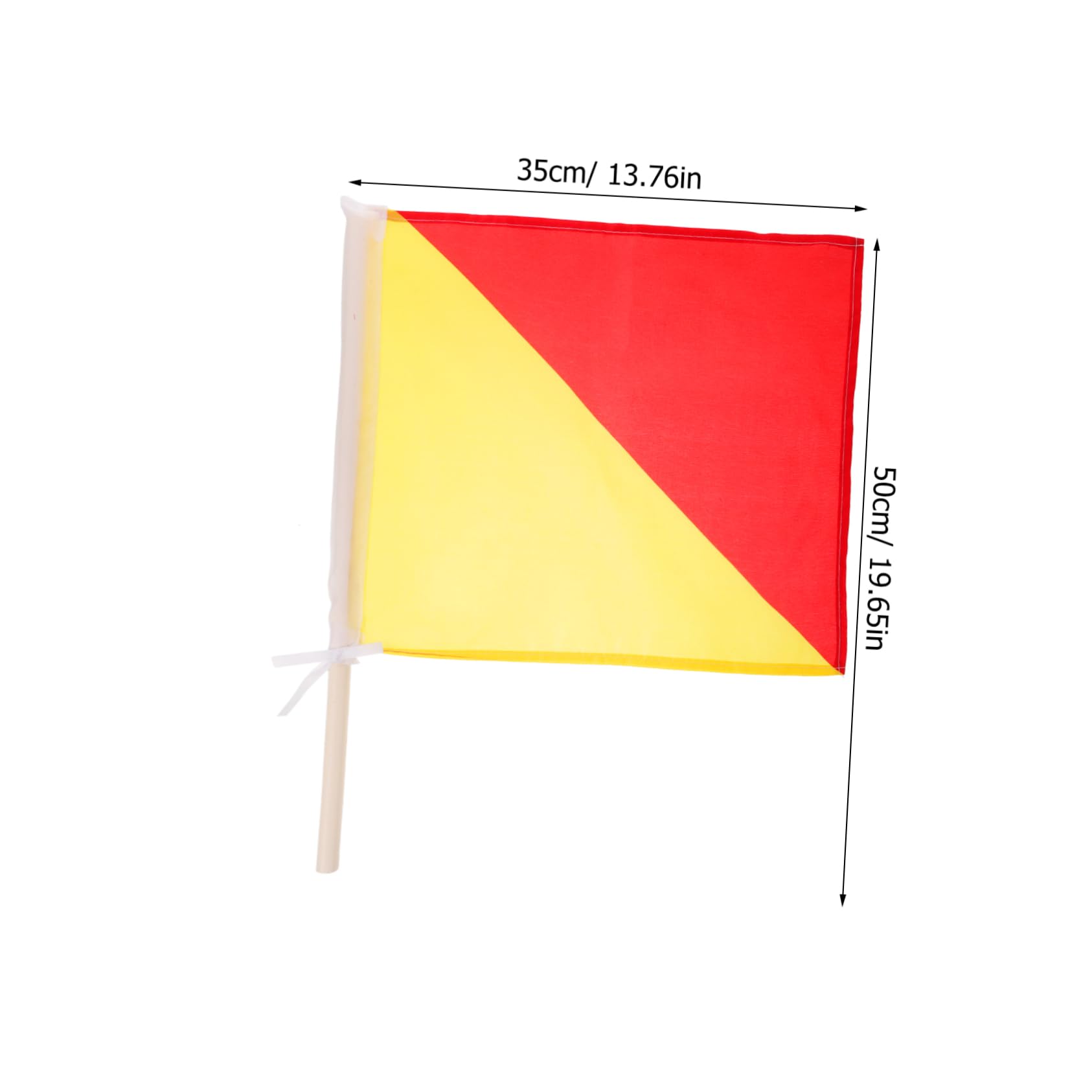 Happyyami 2Pcs Commanding Handheld Signal Flags Durable Waving Flags for Training Lightweight Weather Resistant with Comfortable Grip for Safety