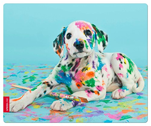 Preisvergleich Produktbild Speedlink SILK Mousepad - Mauspad mit weicher Textiloberfläche und antistatischer Wirkung, Maße: 23 x 19 x 0,2 cm, Dalmatiner