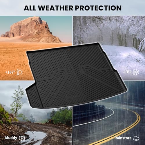 Image of LASFIT Cargo Mat for BMW X3 2025-2026 30 xDrive M50 xDrive | All Weather TPE Custom Fit Cargo Trunk Mat & Backrest Seat Protector Accessories, Black