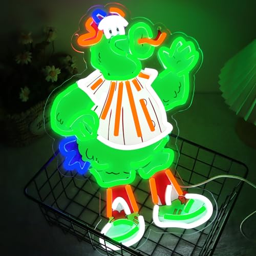 Image of Philadelphia Neon Sign for Wall Decor, USB Powered Dimmable LED Lights, Baseball Theme, 10.9x15.7 Inch, for Garage, Man Cave, Bars, Dorms, Office, Game Room