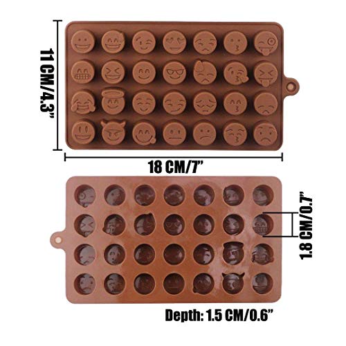 Image of Glamaxy Silicon Emoji Shaped Chocolate Silicone Mold for Making Jelly, Ice, Fondant, Creative DIY's, Kitchen Tool Baking Accessory | Cake Baking Mold | Bakeware Chocolate Moulds (Pack of 1)