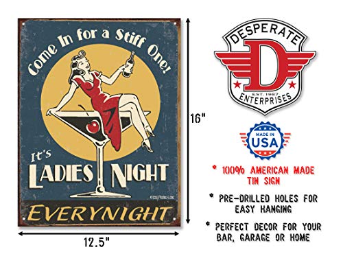 Desperate Enterprises Metal Sign - Ladies Night
