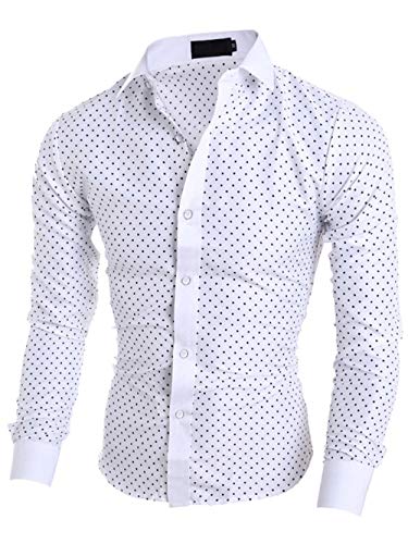 Preisvergleich Produktbild LXZH Herren-Freizeithemd, Klassisches Top Mit FüNfzackigem Sternendruck, Schmal Geschnittener Langarmmantel Einreihige Reversjacke