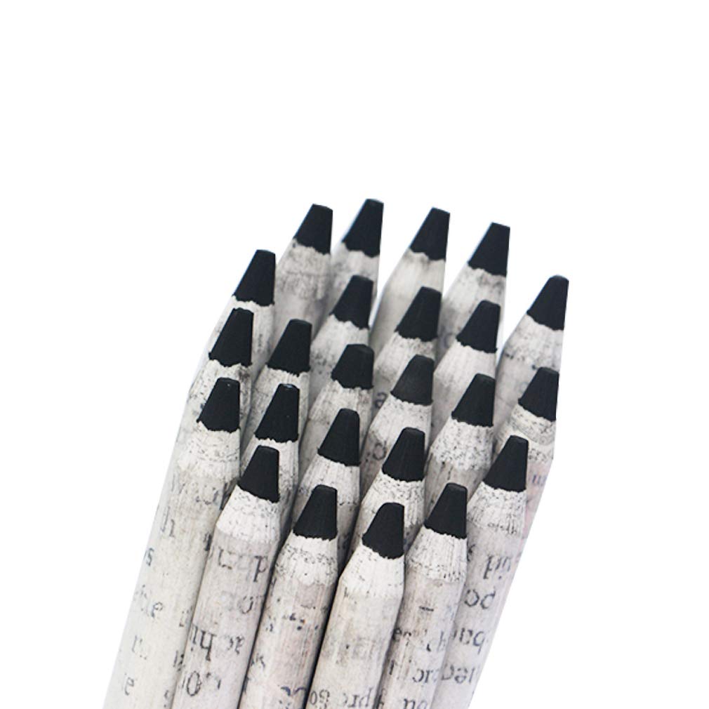 YYMIYU Knife-cut charcoal neutral sketch drawing with 12 continuous cores