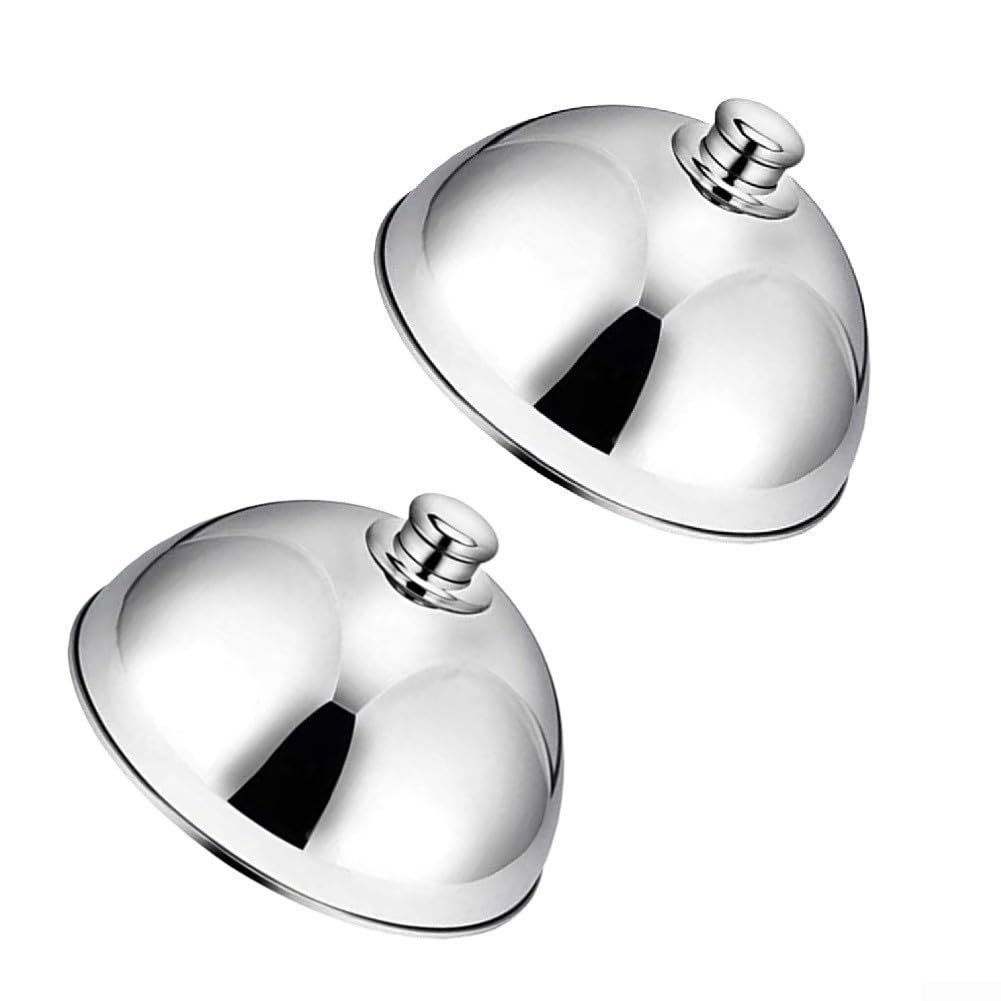 2Pz Coprivivande per acciaio 25.5cm Anti-Polvere 2Pz Coprivivande(Silver)