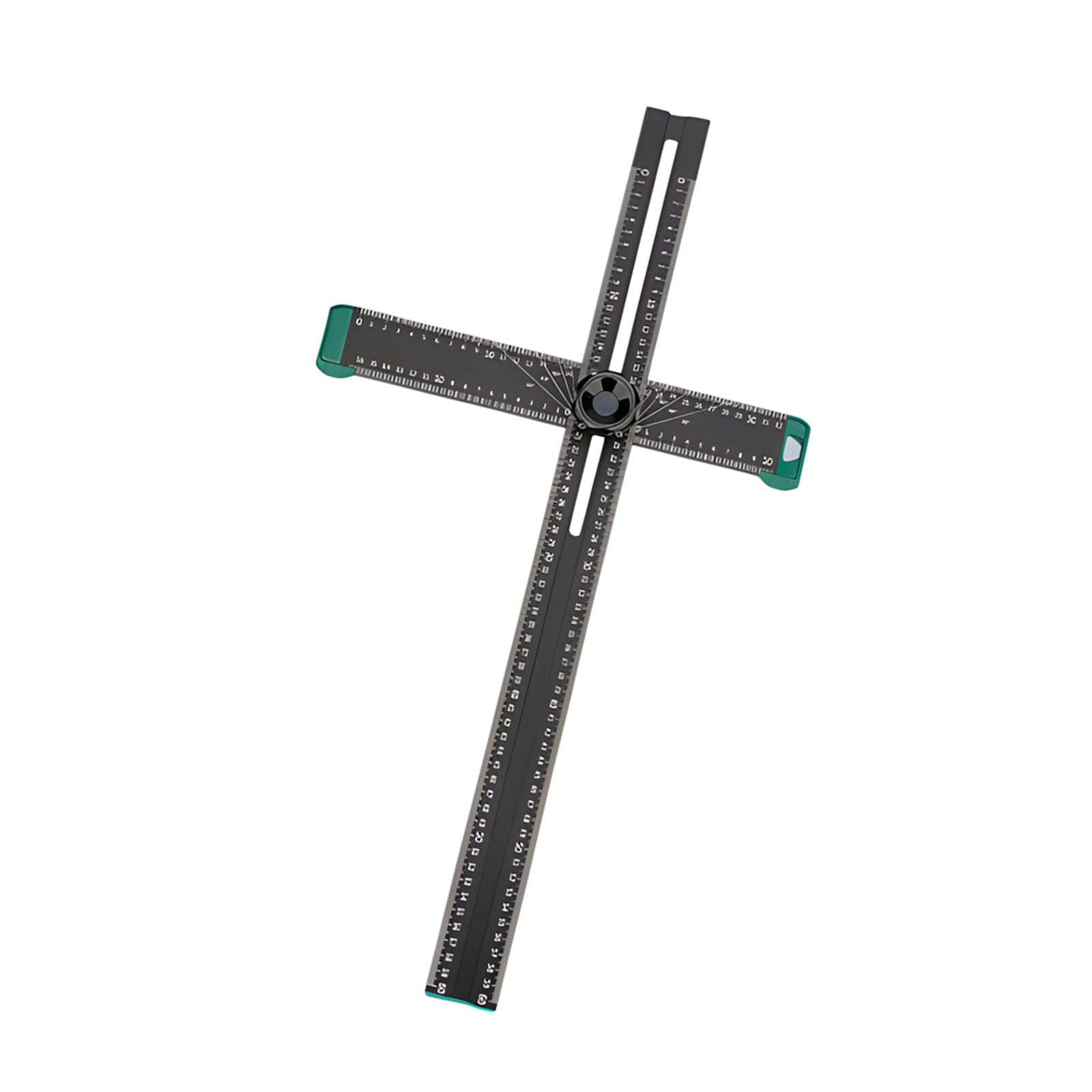 Hsioluted Black Easy To Carry Aluminum T Square With Visible Scale Indicators For Multiple Applications Portable Workshop Square