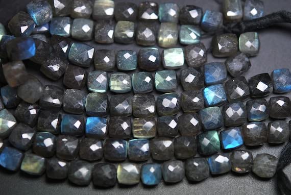 Labradorite mystique mystique cubes facettés 8mm pour bijoux de luxe