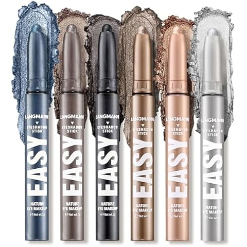 6PCS Waterproof Shimmer Eyeshadow Stick Set Cover