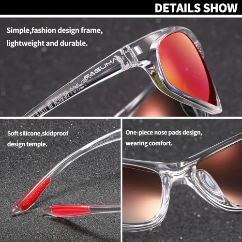 Image of FAGUMA Polarized Sports Sunglasses For Men UV400 Protection | Cycling Driving Fishing