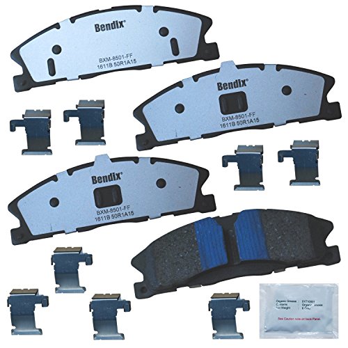 Image of Bendix Fleet Metlok PBD1611B Semi-Metallic Front Brake Pads for Ford Flex 2015-2013, Police Interceptor Sedan 2017-2013, Police Interceptor Utility 2015-2013, Lincoln MKS 2013, MKS 2015, MKT 2015-2013